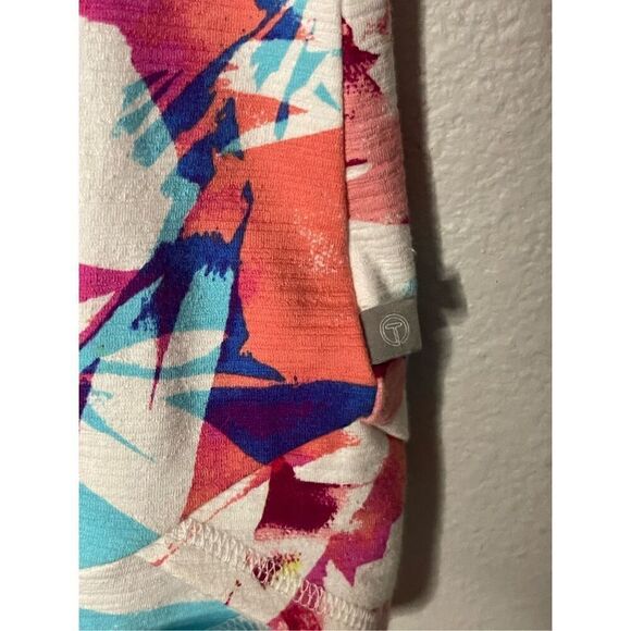 T By Talbots UPF 50+ Vibrant Floral Pullover Slub Terry Lightweight Sweater - Picture 5 of 5